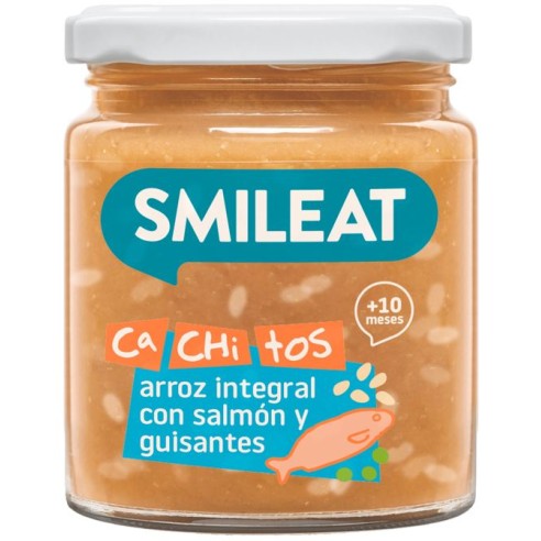 SMILEAT CACHITOS ARROZ INTEGRAL CON SALMON Y GUISTANTES 230G