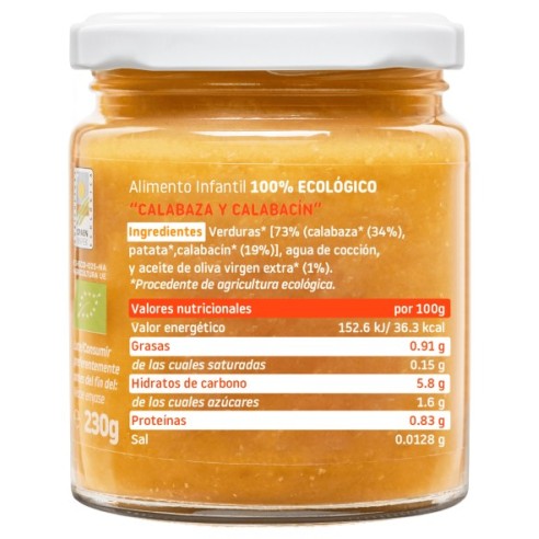 SMILEAT 1 TARRITO 230 G SABOR CALABAZA Y CALABACIN