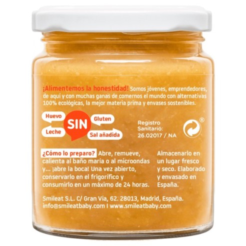SMILEAT 1 TARRITO 230 G SABOR CALABAZA Y CALABACIN