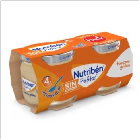 NUTRIBEN POTITOS MANZANA GOLDEN  2 X 120 G