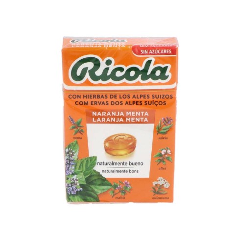 RICOLA CARAMELOS SIN AZUCAR  NARANJA 50 G