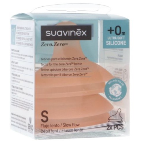 SUAVINEX TETINA ZERO-ZERO FLUJO LENTO  0 M 2 UD