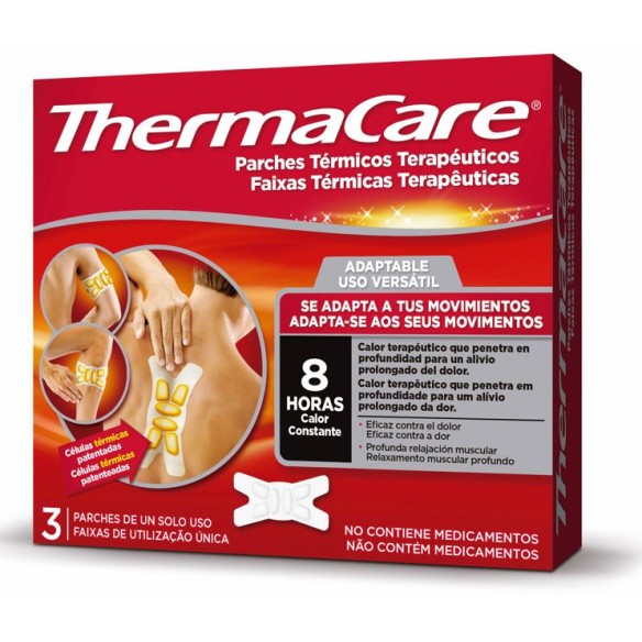 THERMACARE PARCHES TERMICOS ADAPTABLES  3 PARCHES