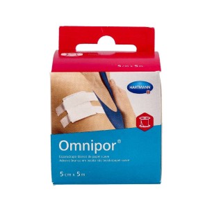 ESPARADRAPO HIPOALERGICO OMNIPOR PAPEL 1 UNIDAD 5 M X 5 CM