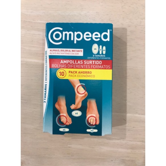 COMPEED AMPOLLAS  SURTIDO 3 TAMAÑOS 10 UNIDADES PACK AHORRO