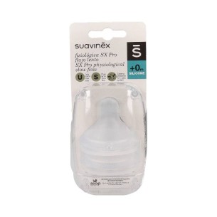 TETINA SILICONA FISIOLOGICA SUAVINEX FLUJO S 2 UNIDADES