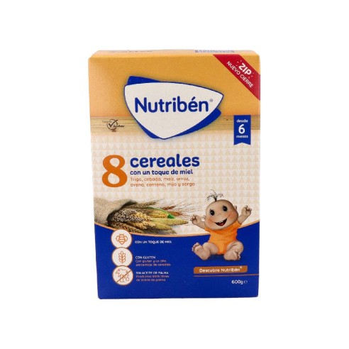 NUTRIBEN 8 CEREALES MIEL 600 G.