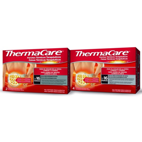 THERMACARE PARCHE TERMICO ZONA LUMBAR CADERA  4 PARCHES