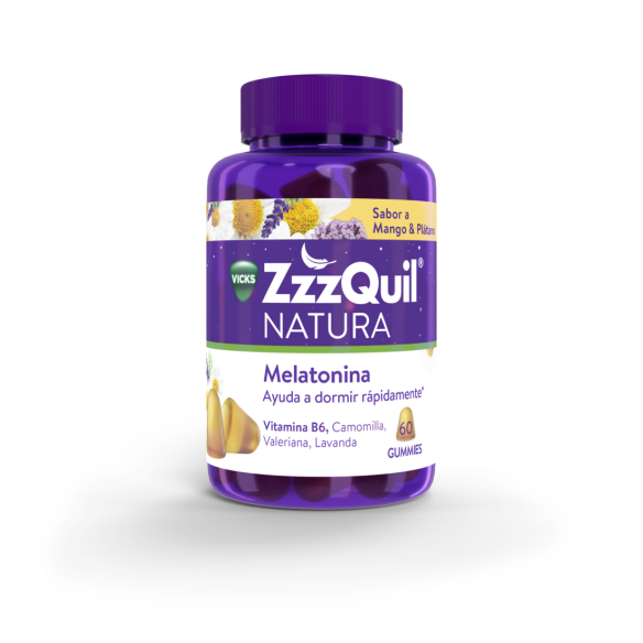 ZZZQUIL NATURA  60 GUMMIES SABOR MANGO & PLATANO