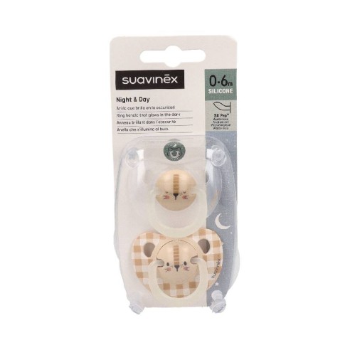 CHUPETE SILICONA T ANATOMICA SUAVINEX NOCHE 0-...