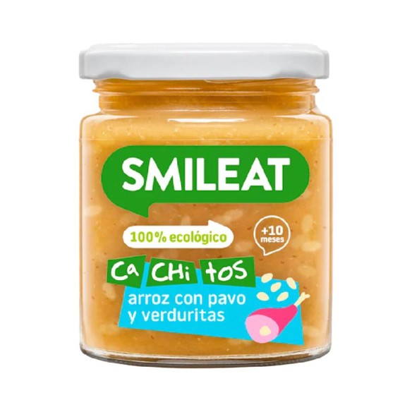 SMILEAT CACHITOS  1 TARRITO 230 G SABOR ARROZ CON PAVO Y VER