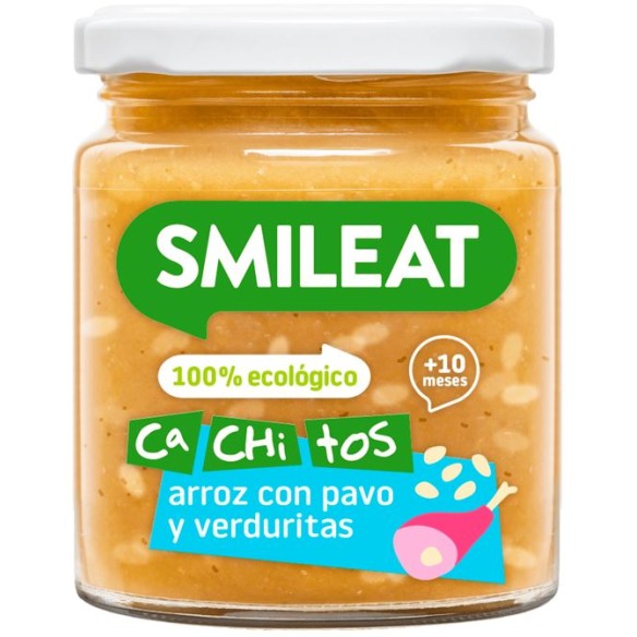 SMILEAT CACHITOS  1 TARRITO 230 G SABOR ARROZ CON PAVO Y VER