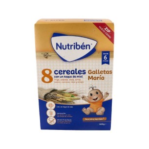 NUTRIBEN 8 CEREALES Y MIEL GALLETAS MARIA 600