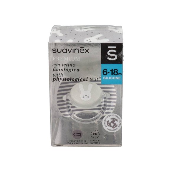 CHUPETE SILICONA T SUAVINEX PREMIUM FISIOLOGICO  6-18 M