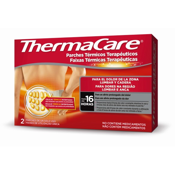 THERMACARE PARCHE TERMICO ZONA LUMBAR CADERA  2 PARCHES