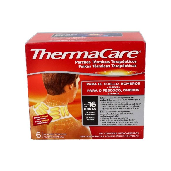 THERMACARE PARCHE TERMICO CUELLO HOMBRO MUÑECA  6 PARCHES