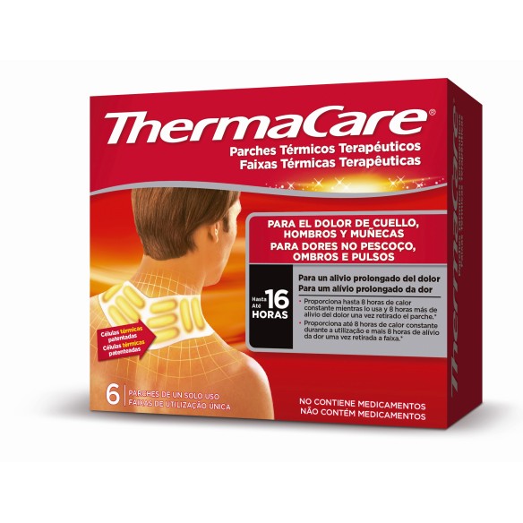 THERMACARE PARCHE TERMICO CUELLO HOMBRO MUÑECA  6 PARCHES