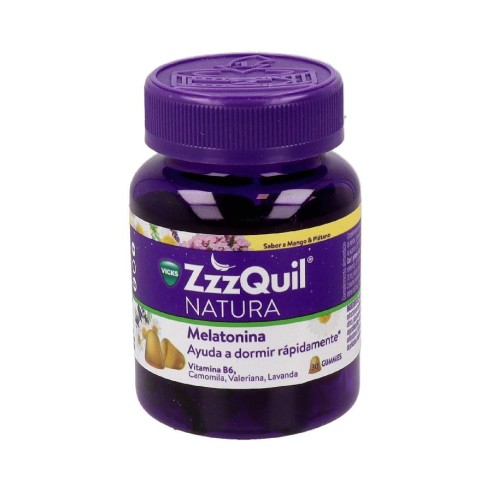 ZZZQUIL NATURA  30 GUMMIES SABOR MANGO & PLATANO