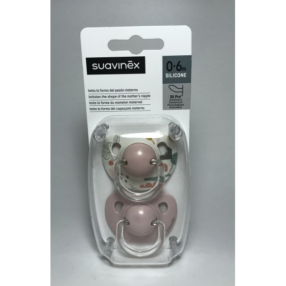 CHUPETE SILICONA ANATOMICO SUAVINEX CLASICO 0-6M 2 U