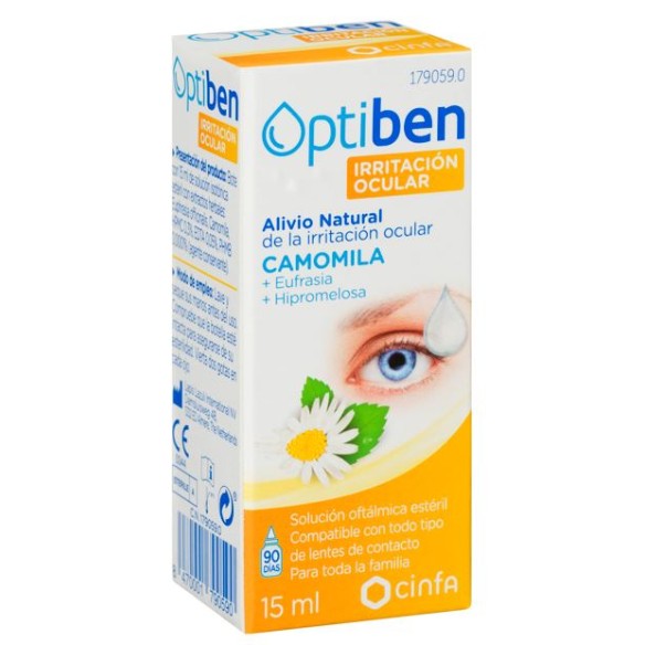 OPTIBEN OJOS IRRITADOS ESTERIL SEQUEDAD OCULAR FRASCO 15 ML