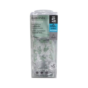 BIBERON PP BOCA ANCHA T SILICONA SUAVINEX PREMIUM 3 POSICION