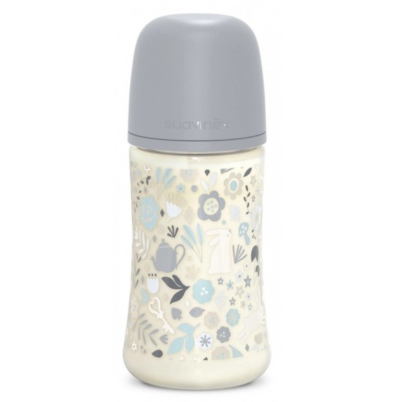 BIBERON PP BOCA ANCHA T SILICONA SUAVINEX PREMIUM 3 POSICION