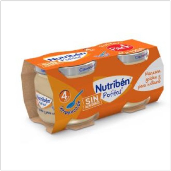 NUTRIBEN POTITOS MANZANA GOLDEN PERA WILLIAMS  2 X 120 G