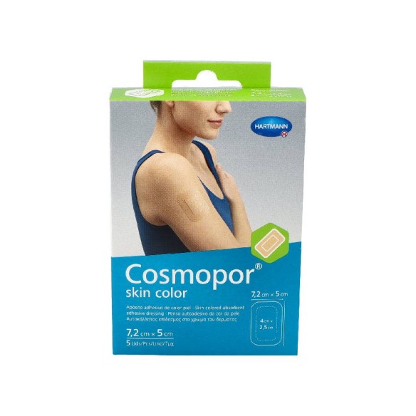 COSMOPOR SKIN COLOR APOSITO ESTERIL 5 UNIDADES 7,2 CM X 5 CM