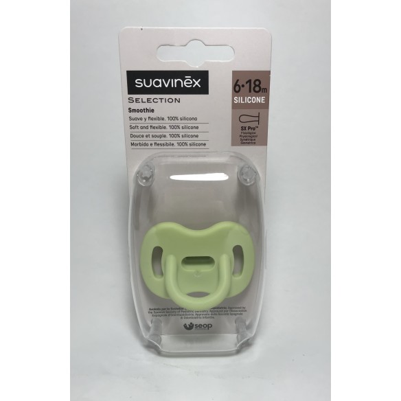 CHUPETE TODOSILICONA FISIOLOGICO SUAVINEX 6-18 M 1 UNIDAD