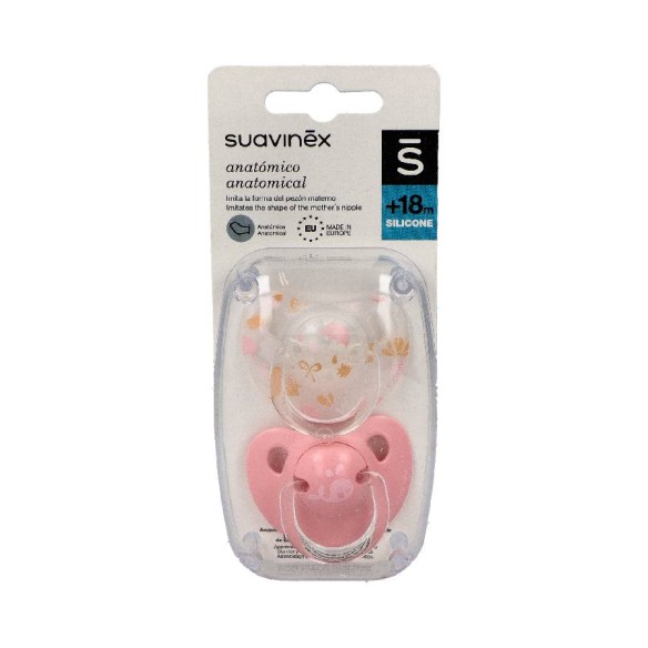 CHUPETE SILICONA ANATOMICO SUAVINEX CLASICO 18M 2 U