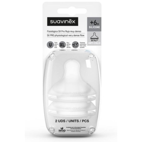 SUAVINEX TETINA SILICONA FISIOLOGICA FLUJO MUY...