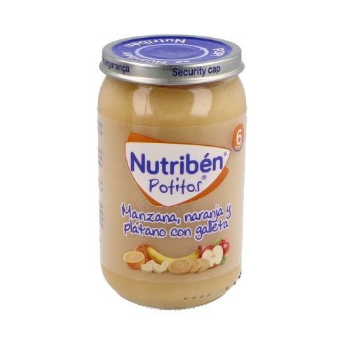 NUTRIBEN MANZANA NARANJA PLATANO Y GALLETA  POTITO 235 G