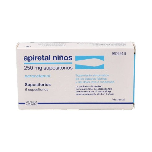 APIRETAL 250 MG 5 SUPOS INFANTIL