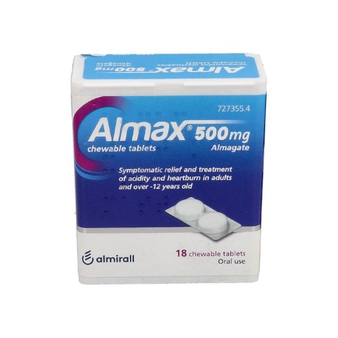 ALMAX 500 mg 18 COMPRIMIDOS MASTICABLES