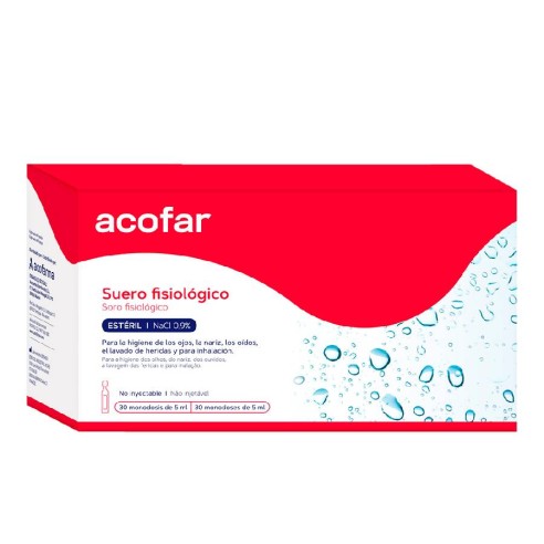 SUERO FISIOLOGICO ACOFAR ESTERIL 5ML 30U