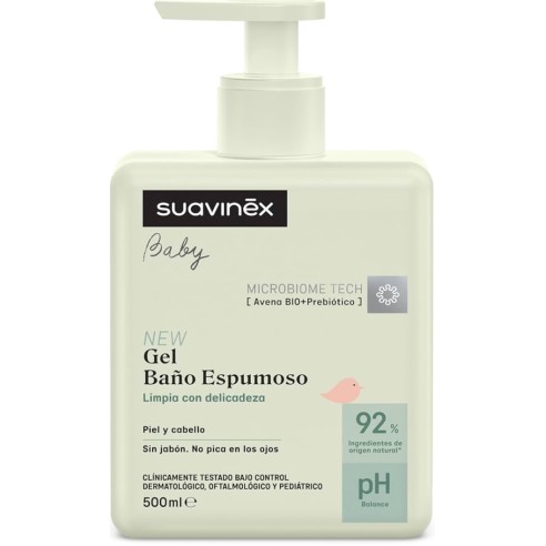 SUAVINEX BABY GEL BAÑO ESPUMOSO  1 ENVASE 500 ML