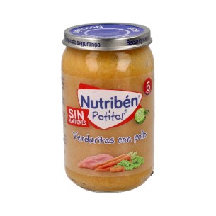 NUTRIBEN POLLO CON GUISANTES Y ZANAHORIAS  POTITO 235 G