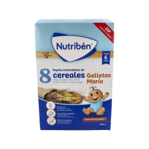 NUTRIBEN PAPILLA 8 CEREALES GALLETAS MARIA  600 G