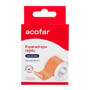 ESPARADRAPO ACOFAR TEJIDO COLOR PIEL 5 X 5 CM
