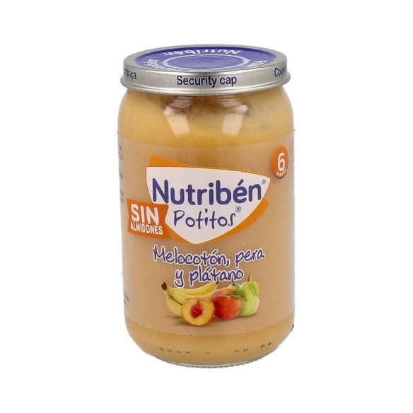 NUTRIBEN POTITOS MELOCOTON, PERA Y PLATANO  1 ENVASE 235 G