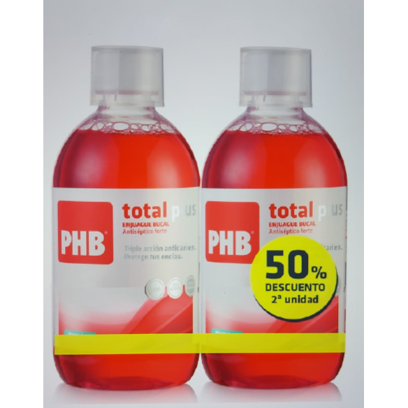 PHB TOTAL PLUS ENJUAGUE BUCAL  2 ENVASES 500 ML