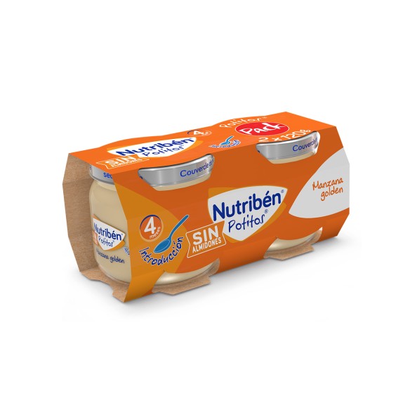 NUTRIBEN POTITOS MANZANA GOLDEN  2 X 120 G