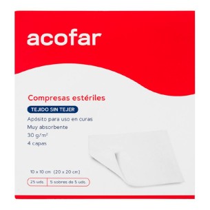 ACOFAR APOSITO ESTERIL TEJIDO SIN TEJER  25 COMPRESAS