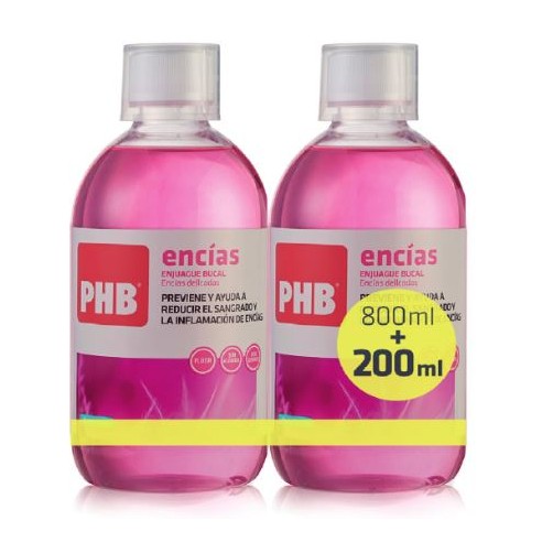 PHB ENCIAS ENJUAGUE BUCAL  2 ENVASES 500 ML DUPLO