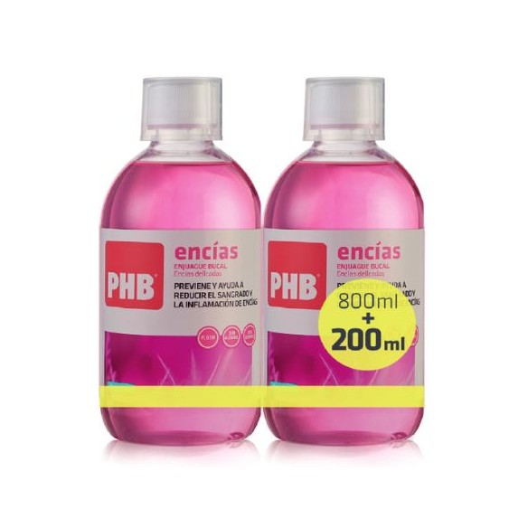 PHB ENCIAS ENJUAGUE BUCAL  2 ENVASES 500 ML DUPLO