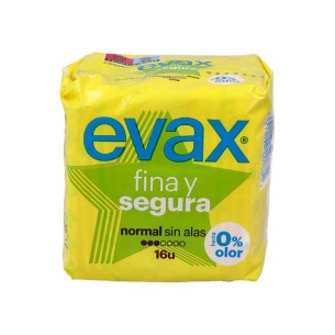 COMPRESAS HIGIENICAS FEMENINAS EVAX FINA Y SEGURA NORMAL 16