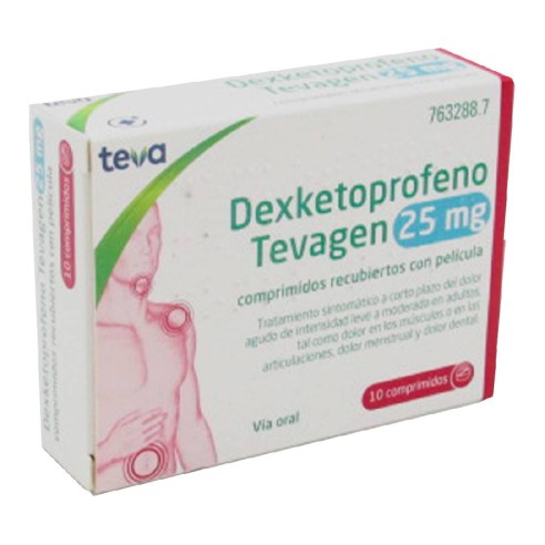 DEXKETOPROFENO TEVAGEN 25 MG 10 COMPRIMIDOS...
