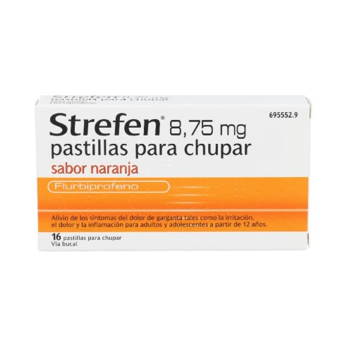 STREFEN 8.75 MG 16 PASTILLAS PARA CHUPAR NARANJA