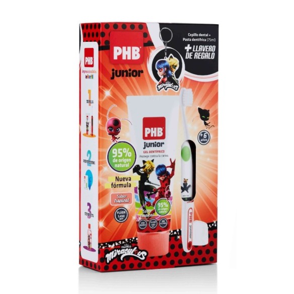 PACK PHB JUNIOR CEPILLO  PASTA SABOR TROPICAL  REGALO