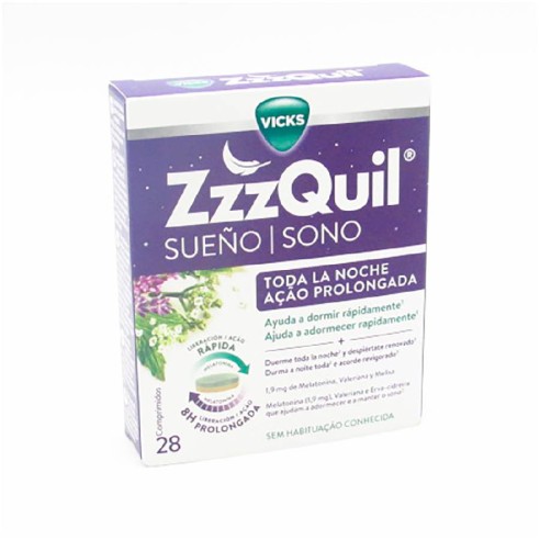ZZZQUIL SUEÑO TODA LA NOCHE  28 COMPRIMIDOS